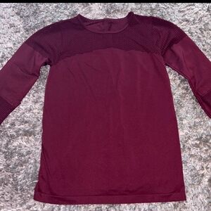 Fabletics Burgundy Long Sleeve Top